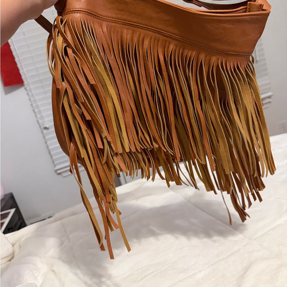 Urban Originals Tan Fringe Shoulder Bags
